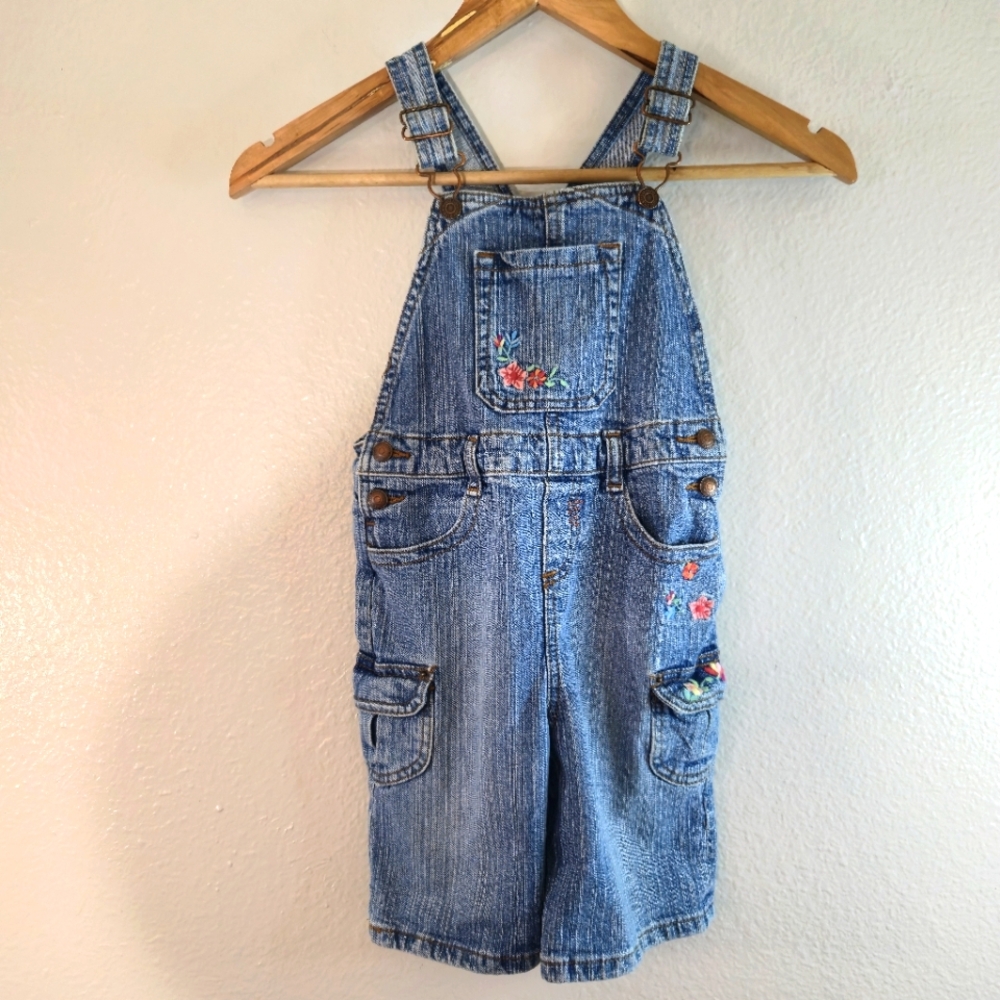 Levi Strauss Signature Floral Cargo Denim Overalls